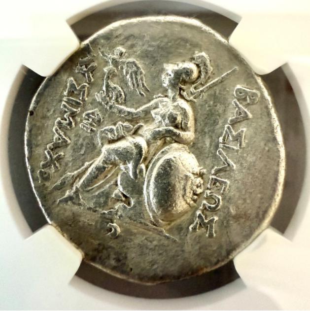 【アレクサンドロス神格化の証】リュシマコス王国 テトラドラクマ銀貨〈NGC Choice VF〉