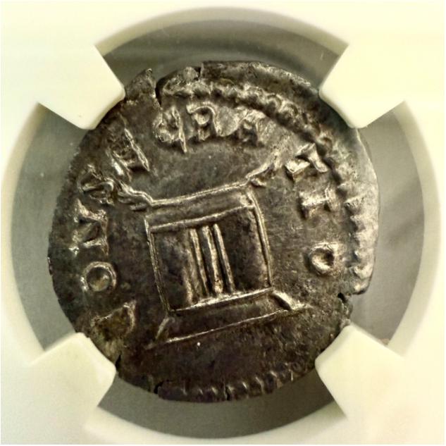 ローマ帝国 デナリウス銀貨 小ファウスティナ AD 147-175 〈NGC Ch AU〉