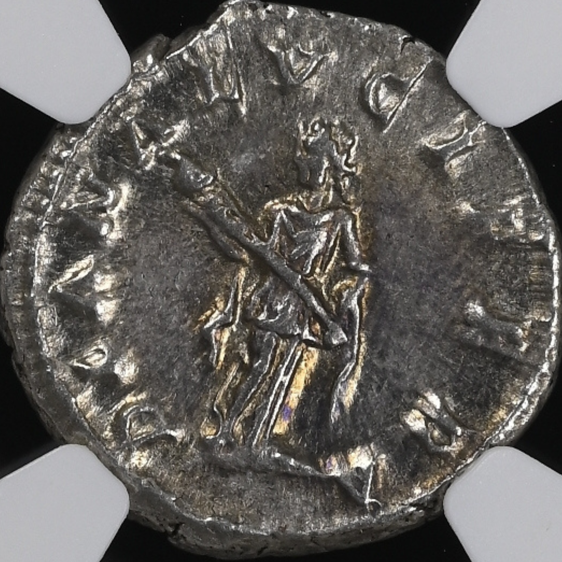 紀元前211年ローマ帝国 デナリウス銀貨ユリアドムナ妃 古銭 貨幣 硬貨 銀貨 古代ローマ帝国 ユリウスカエサルの肖像のデナリウス銀貨